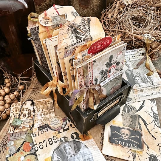 Tim Holtz® Idea-Ology 4.75" x 6" Halloween Collage Paper, 30 Sheets